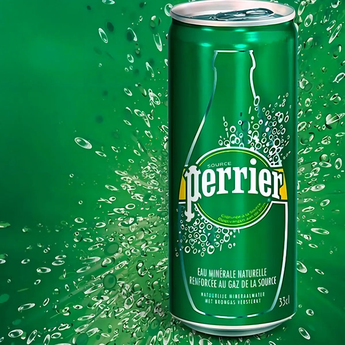 Agua Mineral Con Gas Perrier Lata 250 Ml. Pack X10